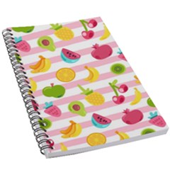 Tropical Fruits Berries Seamless Pattern 5 5  X 8 5  Notebook by Vaneshart