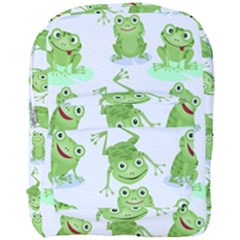 Cute Green Frogs Seamless Pattern Full Print Backpack by Vaneshart