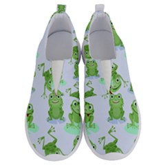 Cute Green Frogs Seamless Pattern No Lace Lightweight Shoes by Vaneshart