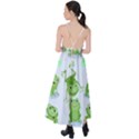 Cute Green Frogs Seamless Pattern Tie Back Maxi Dress View2