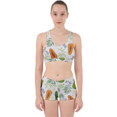 Seamless Tropical Pattern With Papaya Work It Out Gym Set by Vaneshart