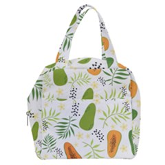 Seamless Tropical Pattern With Papaya Boxy Hand Bag by Vaneshart