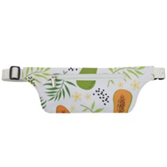 Seamless Tropical Pattern With Papaya Active Waist Bag