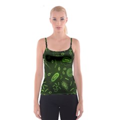 Bacteria Virus Seamless Pattern Inversion Spaghetti Strap Top by Vaneshart