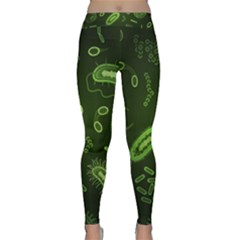 Bacteria Virus Seamless Pattern Inversion Classic Yoga Leggings by Vaneshart