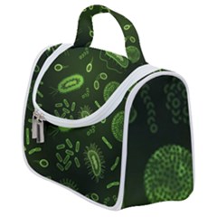 Bacteria Virus Seamless Pattern Inversion Satchel Handbag by Vaneshart