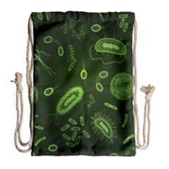 Bacteria Virus Seamless Pattern Inversion Drawstring Bag (large) by Vaneshart