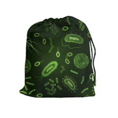 Bacteria Virus Seamless Pattern Inversion Drawstring Pouch (xl)