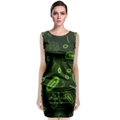 Bacteria Virus Seamless Pattern Inversion Classic Sleeveless Midi Dress by Vaneshart