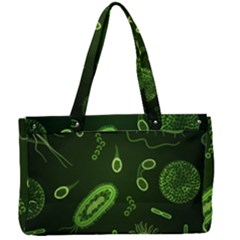 Bacteria Virus Seamless Pattern Inversion Canvas Work Bag by Vaneshart