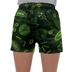 Bacteria Virus Seamless Pattern Inversion Sleepwear Shorts by Vaneshart