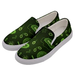 Bacteria Virus Seamless Pattern Inversion Men s Canvas Slip Ons by Vaneshart