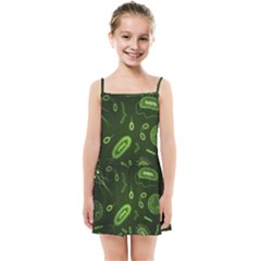 Bacteria Virus Seamless Pattern Inversion Kids  Summer Sun Dress by Vaneshart