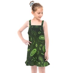 Bacteria Virus Seamless Pattern Inversion Kids  Overall Dress by Vaneshart