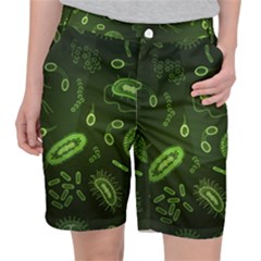 Bacteria Virus Seamless Pattern Inversion Pocket Shorts by Vaneshart