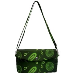 Bacteria Virus Seamless Pattern Inversion Removable Strap Clutch Bag