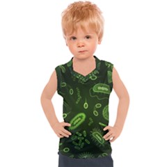 Bacteria Virus Seamless Pattern Inversion Kids  Sport Tank Top