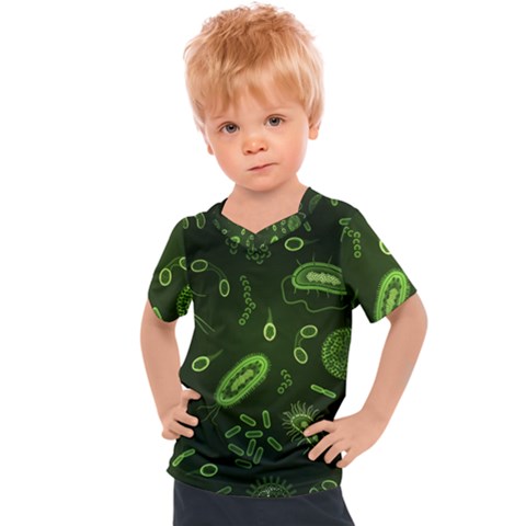 Bacteria Virus Seamless Pattern Inversion Kids  Sports Tee by Vaneshart