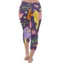 Exotic Seamless Pattern With Parrots Fruits Capri Winter Leggings  View4