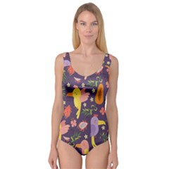 Exotic Seamless Pattern With Parrots Fruits Princess Tank Leotard 