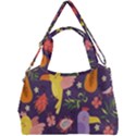 Exotic Seamless Pattern With Parrots Fruits Double Compartment Shoulder Bag View1