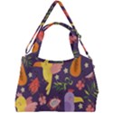 Exotic Seamless Pattern With Parrots Fruits Double Compartment Shoulder Bag View2