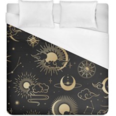 Asian Seamless Pattern With Clouds Moon Sun Stars Vector Collection Oriental Chinese Japanese Korean Duvet Cover (king Size) by Vaneshart