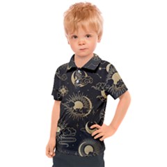 Asian Seamless Pattern With Clouds Moon Sun Stars Vector Collection Oriental Chinese Japanese Korean Kids  Polo Tee