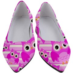 Pink Owl Pattern Background Women s Block Heels  by Vaneshart