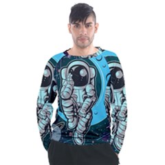 Astronaut Full Color Men s Long Sleeve Raglan Tee