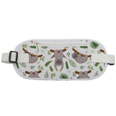 Seamless Pattern With Cute Sloths Rounded Waist Pouch