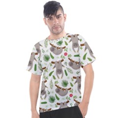 Seamless Pattern With Cute Sloths Men s Sport Top