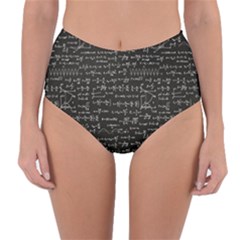 Math Equations Formulas Pattern Reversible High-waist Bikini Bottoms by Vaneshart