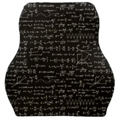 Math Equations Formulas Pattern Car Seat Velour Cushion  by Vaneshart