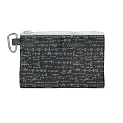 Math Equations Formulas Pattern Canvas Cosmetic Bag (medium) by Vaneshart