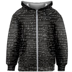 Math Equations Formulas Pattern Kids  Zipper Hoodie Without Drawstring by Vaneshart