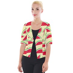 Watermelon Pattern Cropped Button Cardigan by Vaneshart