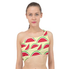 Watermelon Pattern Spliced Up Bikini Top  by Vaneshart