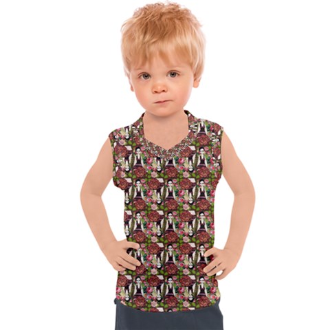 Swimmer 20s Brown Kids  Sport Tank Top by snowwhitegirl