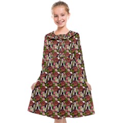 Swimmer 20s Brown Kids  Midi Sailor Dress