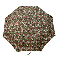 Swimmer 20s Green Folding Umbrellas by snowwhitegirl