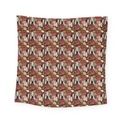 Swimmer 20s Burgundy Square Tapestry (small) by snowwhitegirl