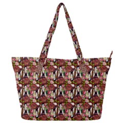 Swimmer 20s Burgundy Full Print Shoulder Bag by snowwhitegirl