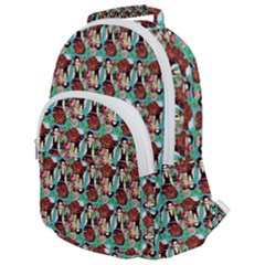 Swimmer 20s Blue Rounded Multi Pocket Backpack by snowwhitegirl