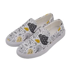 Doodle Seamless Pattern With Autumn Elements Women s Canvas Slip Ons by Vaneshart