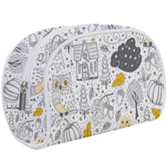 Doodle Seamless Pattern With Autumn Elements Makeup Case (large)