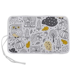 Doodle Seamless Pattern With Autumn Elements Pen Storage Case (s) by Vaneshart