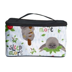 Seamless Pattern With Cute Sloths Sleep More Cosmetic Storage by Vaneshart