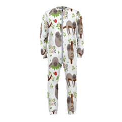 Seamless Pattern With Cute Sloths Sleep More Onepiece Jumpsuit (kids)