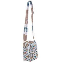 Cute Lazy Sloth Summer Fruit Seamless Pattern Shoulder Strap Belt Bag by Vaneshart